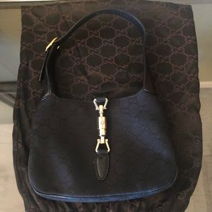 Gucci Monogram Canvas & Leather Mini Shoulder Bag